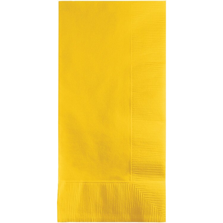 Solid Dinner Napkins school bus yel